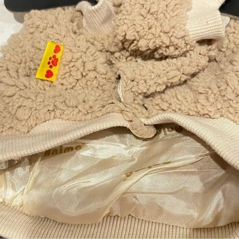 Anima Brown Fluffy Bear Hoodie, Small  Dog costume new